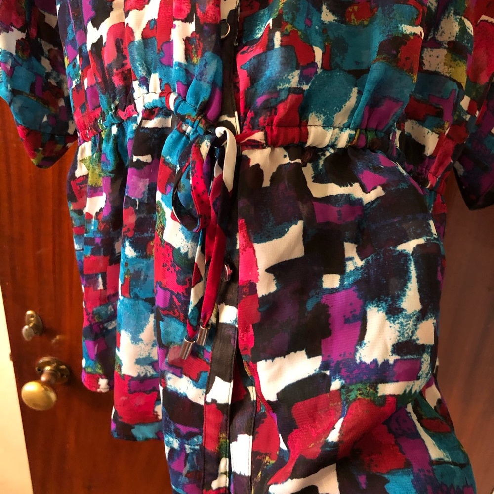 Lane Bryant Multi Color Tunic With Cinched Waist - image 8